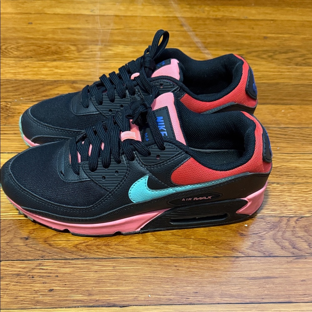 Nike Women's Air Max Black with Pink and Blue Accents